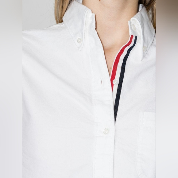 Thom Browne White Cotton Poplin Shirt Dress Size 3 - Picture 4 of 14